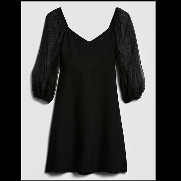 ‼️NWT‼️ Puffy Sleeve Swing Little Black Dress - Picture 4 of 4